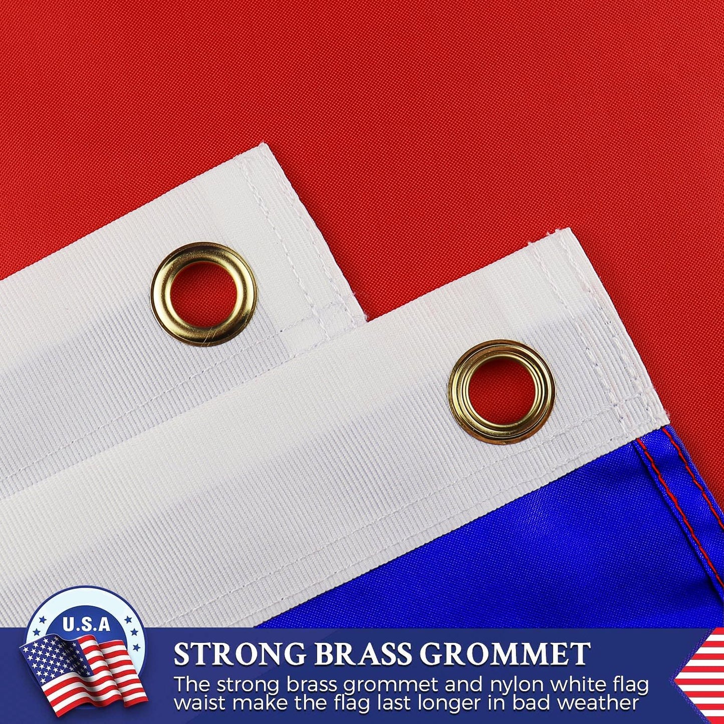 Bandera doble cara Francia 3x5 nailon 210D resistente