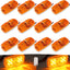 12 Pzas Luces LED Marcadoras RV 10 LEDs Ámbar 12V