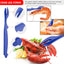 Set herramientas mariscos 4 galletas cangrejo 6 tenedores 6 langosta tijeras ostras cuchillo