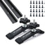 2 Pistas T Aluminio 48pulg Carpintería Anodizado Negro