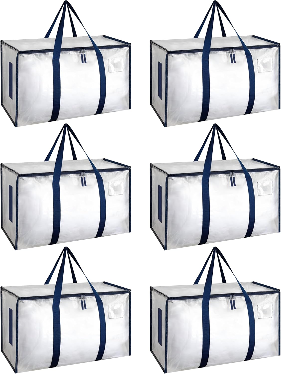 6 Pzas Bolsas Mudanza Grande con Cremallera Asa Resistentes