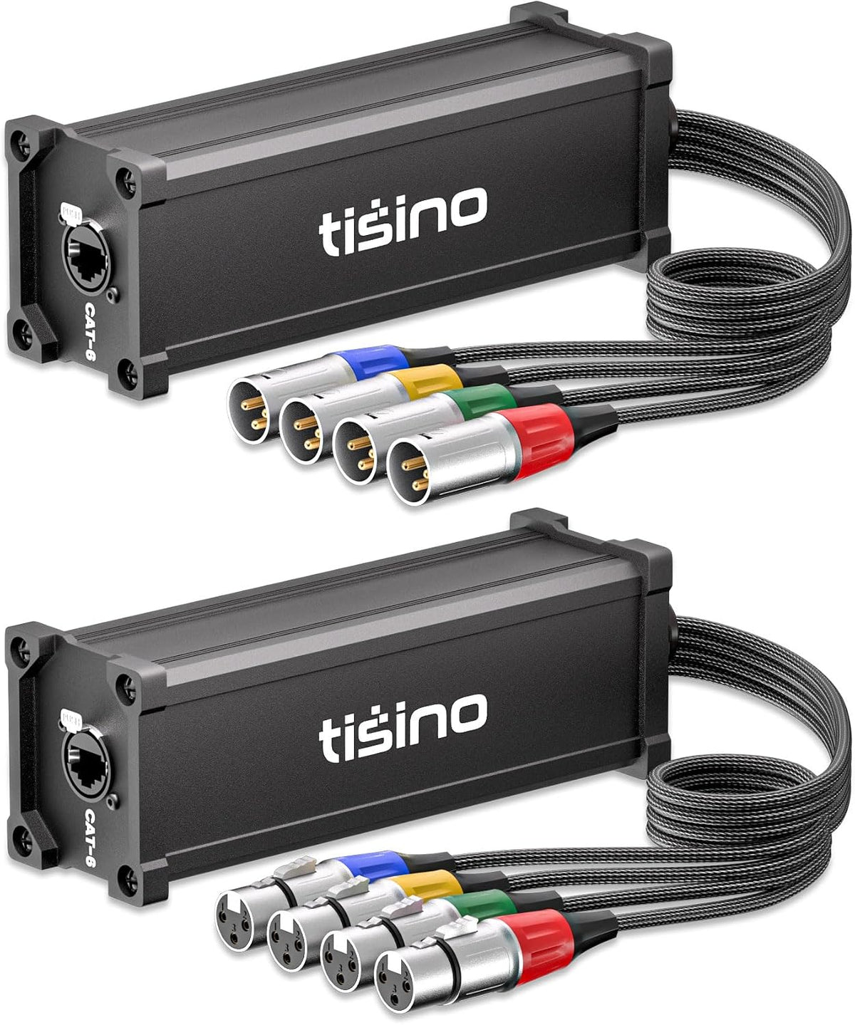 Extensor XLR 4 canales Ethernet 3pines XLR a RJ45 Cat5/Cat6