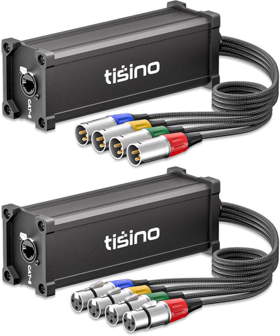 Extensor XLR 4 canales Ethernet 3pines XLR a RJ45 Cat5/Cat6