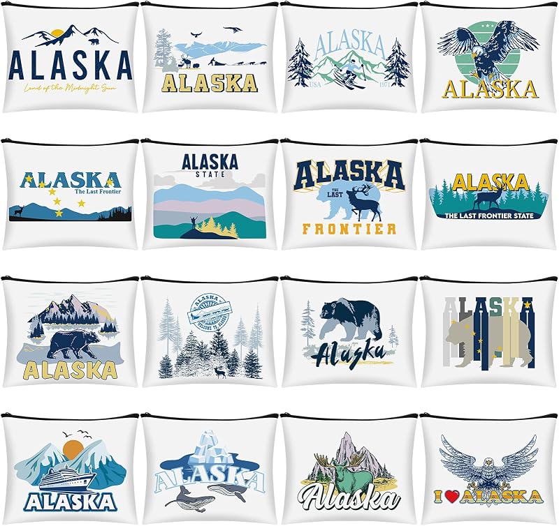 16 Bolsas Cosméticos Alaska Viaje con Cremallera Mujer