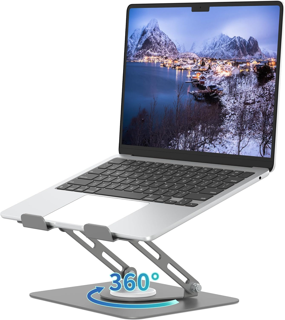 Soporte escritorio base giratoria 360° ajustable 10-15.6pulg