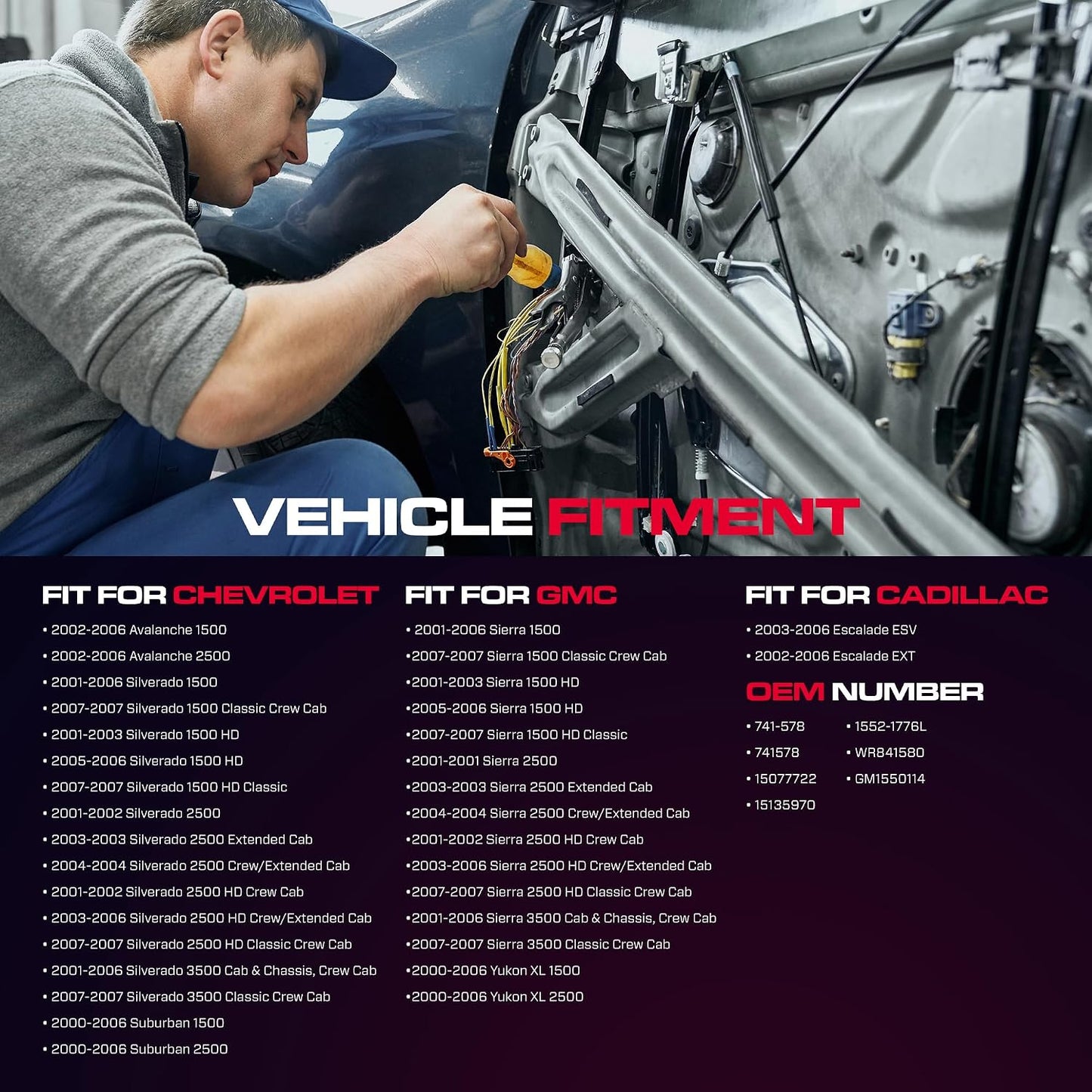 Regulador elevalunas eléctrico trasero comp Chevrolet