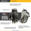 Guantes trabajo cuero sintético D3O acolchado nudillos