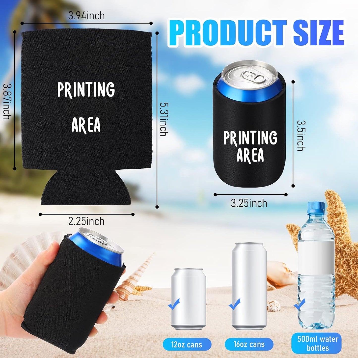 150 Fundas Neopreno Aisladas para Latas Botellas Bebidas