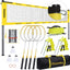 Set bádminton exterior 20ft con 4 raquetas aluminio carbono