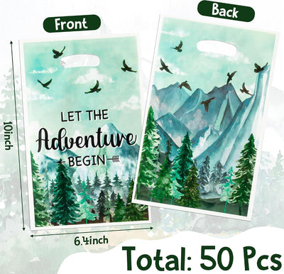 50 Bolsas Regalo Aventura Let the Adventure Begin Plástico