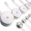 Set 10 Pzas Tazas y Cucharas Acero Inox Medidoras