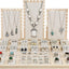 Set exhibidor joyas con tela premium