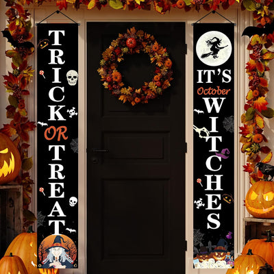 Cartel puerta Halloween 70pulg reutilizable interior y exterior
