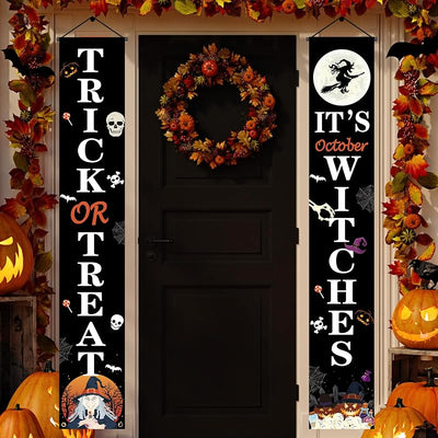 Cartel puerta Halloween 70pulg reutilizable interior y exterior