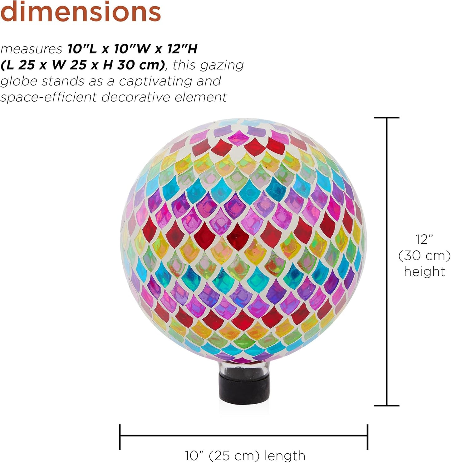 Globo cristal lágrima 10" multicolor