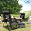 Silla Reclinable XXL Antigravedad Acolchada Plegable Negro