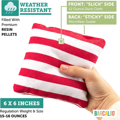 Set 8 bolsas cornhole doble cara resbaladizas profesional