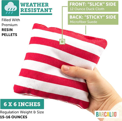 Set 8 bolsas cornhole doble cara resbaladizas profesional