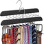 Organiz. corbatas y cinturones madera 20 ganchos plegables
