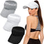 3 Pzas Sombrero Visera Mujer Verano Elástico Ala Ancha Golf