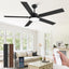 Ventilador techo 60pulg LED 30W 6 vel 3CCT motor CC silencioso