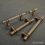 10 Tiradores Gabinete Bronce Champagne 3-3/4pulg Estriada