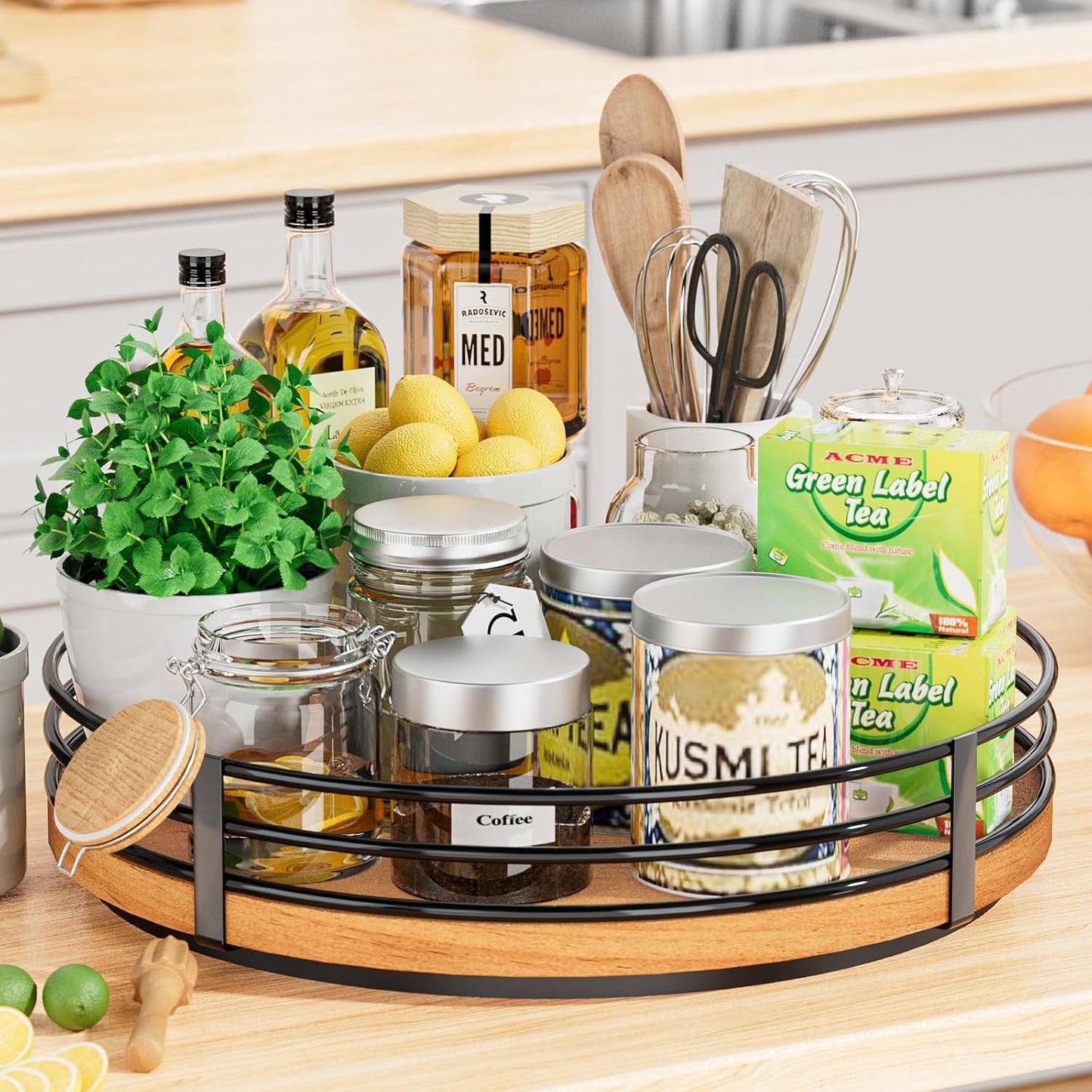 Organiz. giratorio madera 13" cocina