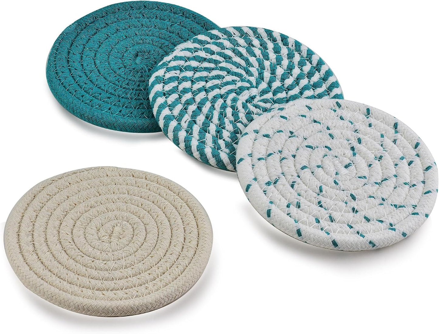 4 Posavasos Absorbentes 4 Colores para Mesa de Café