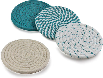 4 Posavasos Absorbentes 4 Colores para Mesa de Café
