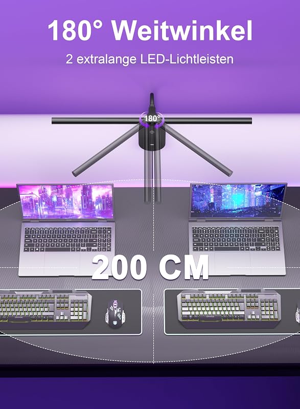 Luz LED pared cabecero 2 USB 5 controles 4h autoapagado