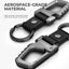 Llavero resistente mosquetón acero inox EDC negro