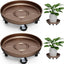 Soporte rodante para plantas 13" metal resistente con ruedas