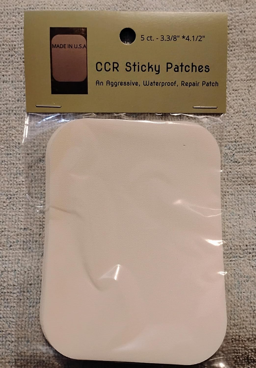 Parche adhesivo butilo para tela plástico madera metal blanco