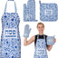 Juego accesorios cocina Pascua delantal soporte ollas guantes