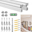 Sistema colgar cuadros 47pulg 2 rieles 4 cables nailon