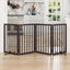 Puerta perros para marcos 32" plegable 4 paneles marrón