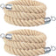 Cuerda yute 6x1.5" con ganchos control multitudes
