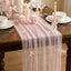 Camino mesa lazo perlas encaje tul decoración boda bohemia