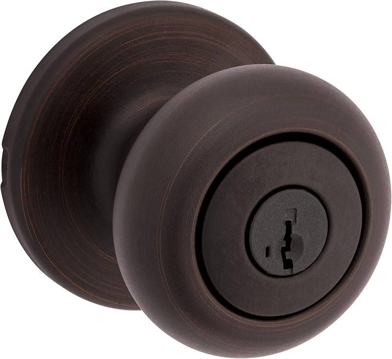 Picaporte cromado con cerradura Kwikset