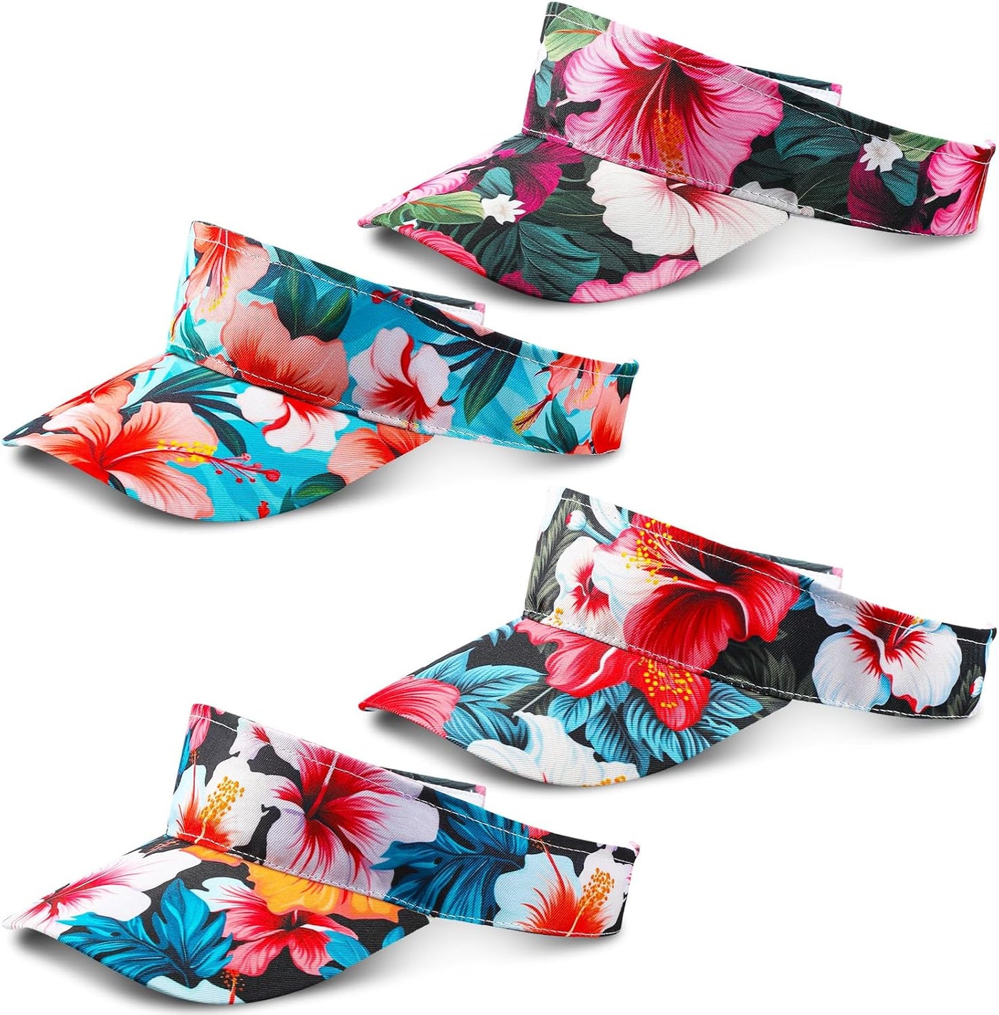4 Pzas Sombrero Hawaiano Ajustable Playa Verano