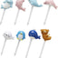 8 Pinchos 3D Animales del Mar Multicolor