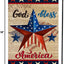 Bandera 4 de Julio 12x18pulg vertical doble cara exteriores