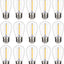 Bombillas LED blancas cálidas E26 impermeables 15 pzas