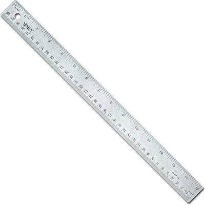Regla acero inox 0-15pulg con base antideslizante