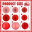 Kit 21 decoraciones rojas fiestas faroles 12pulg abanicos pompones