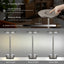 Lámpara mesa inalámbrica recargable led táctil plateada