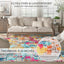 Alfombra pasillo 2x6ft lavable colorida moderna antiderrap