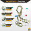 Conjunto cadena barras refuerzo acero ganchos