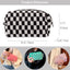 Bolsa maquillaje a cuadros con cremallera 6 pzas colores mezclados