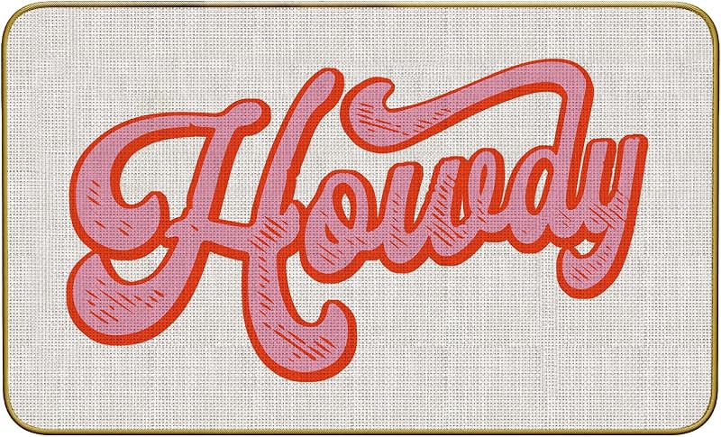 Tapete Howdy rosa intenso para cocina puerta exterior